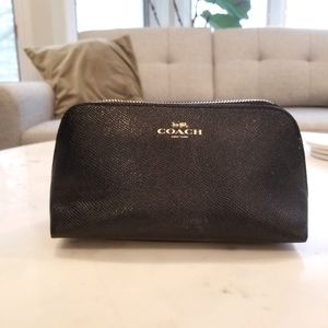 COACH Leather Makeup Bag/Travel Pouch